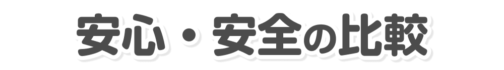 安心・安全の比較