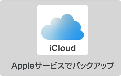 icloudでバックアップ