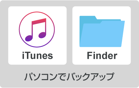 iTunesやFinderでバックアップ